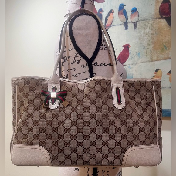 GUCCI Ribbon GG Pattern Tote - Picture 3 of 17